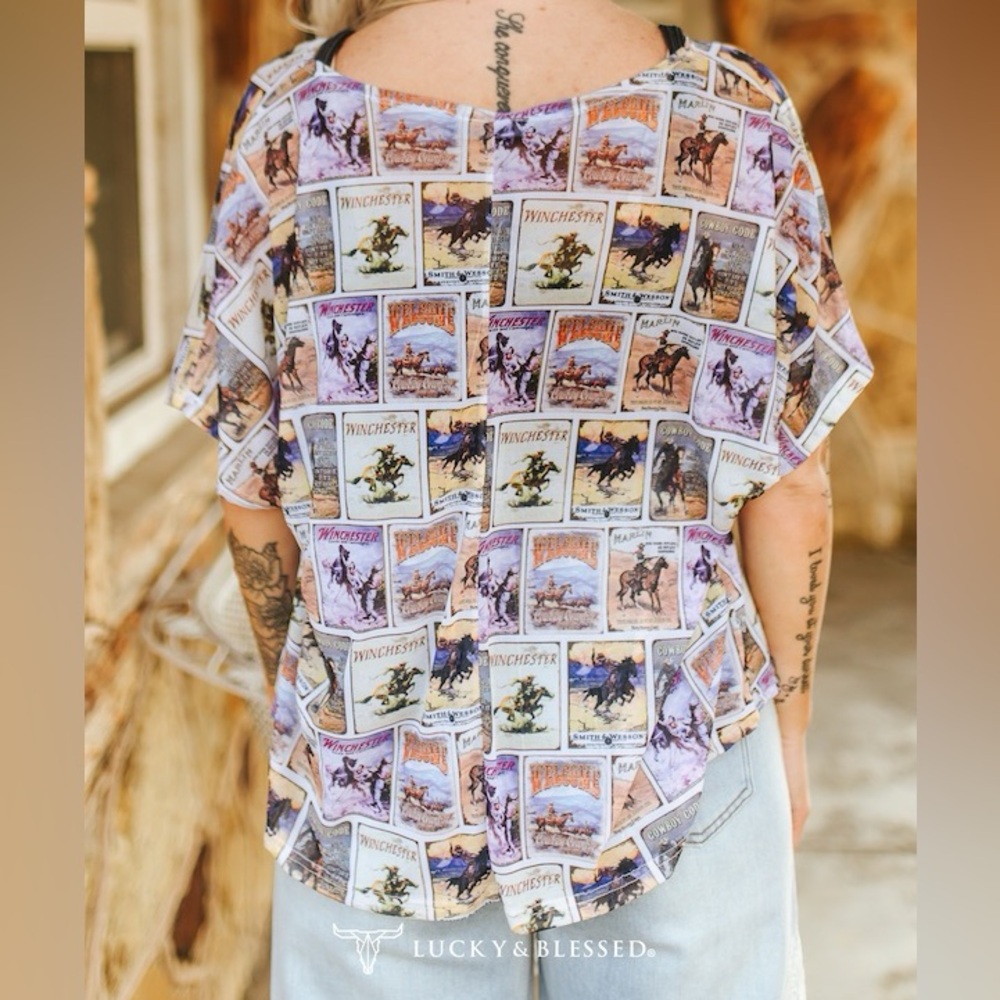 Wild Rodeo Collage Mesh Top - Picture 3 of 3